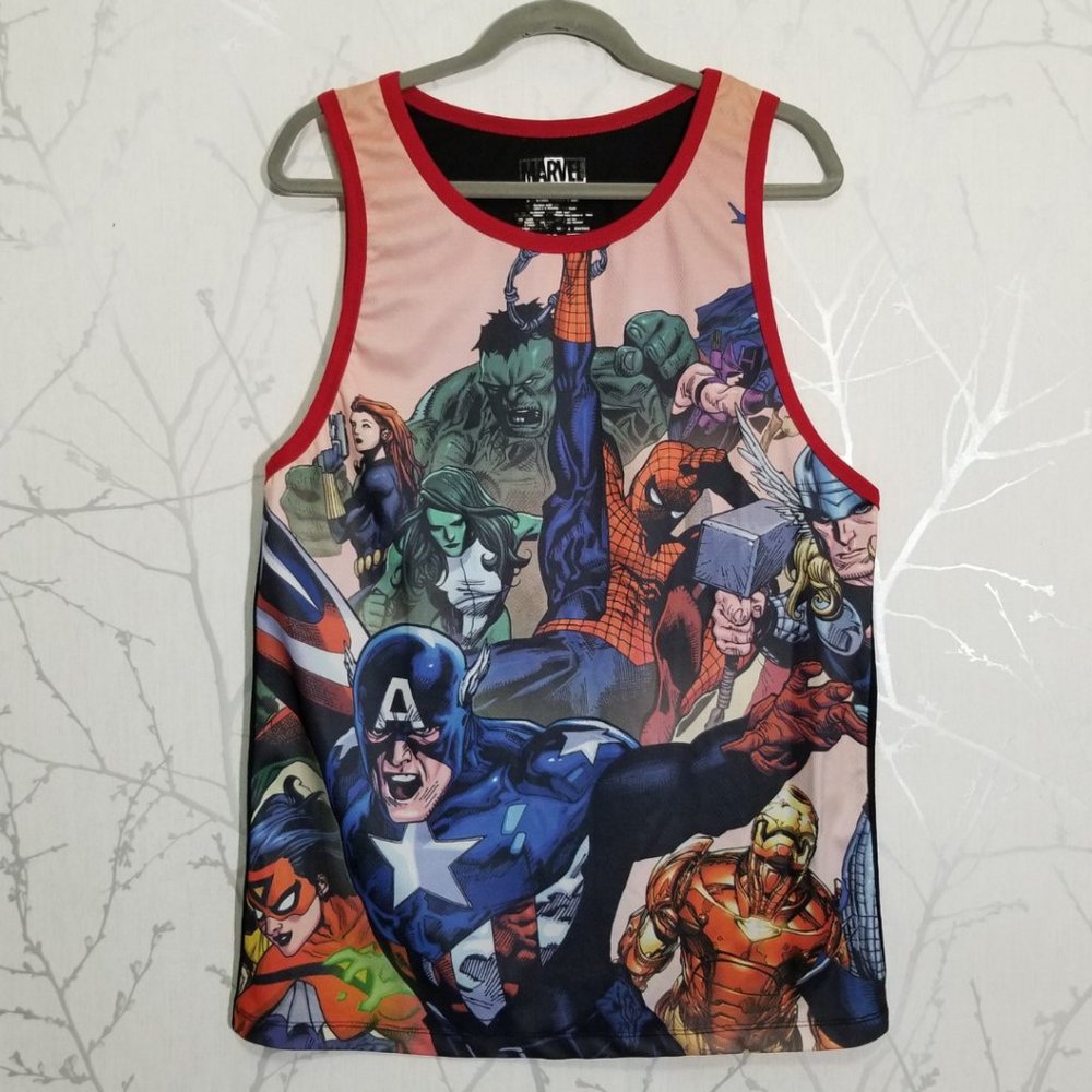 Marvel Superhero Print Tank - Picture 1 of 3